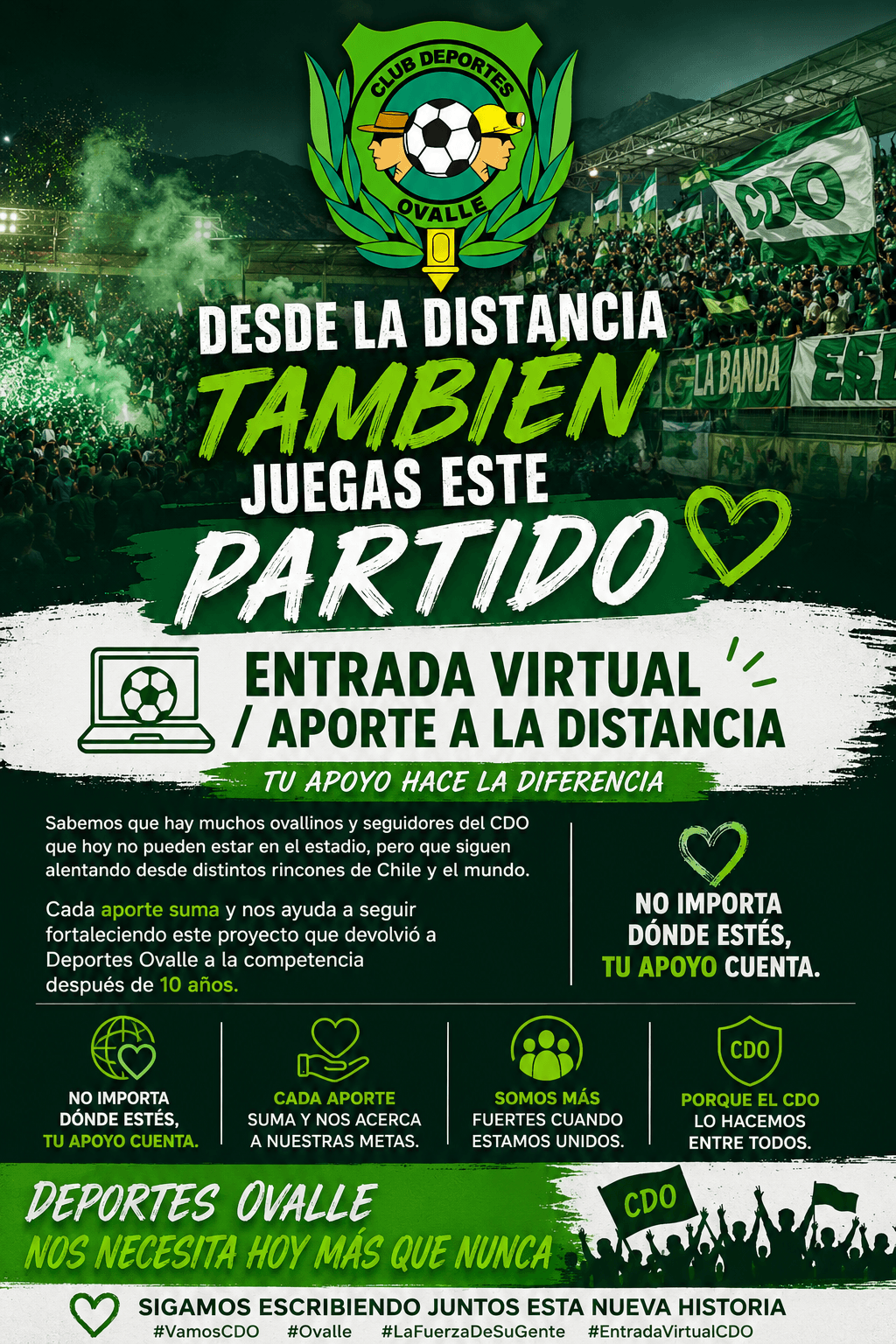Entrada virtual o aporte a la campaña del CD Ovalle